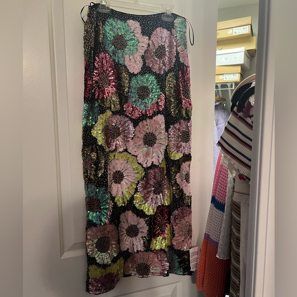 ASOS Design Sequin Flower Skirt